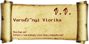 Varsányi Viorika névjegykártya